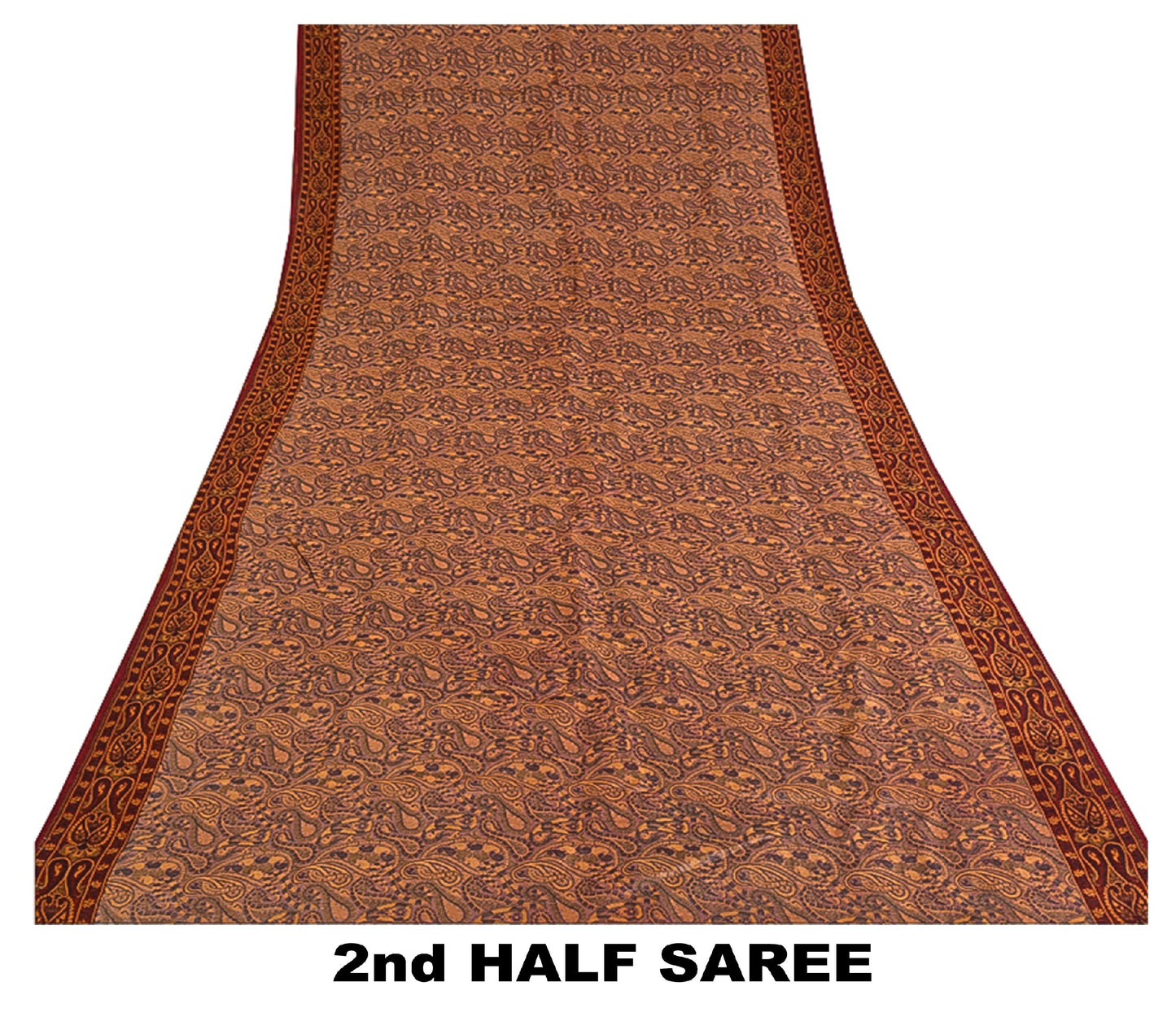 Sanskriti Vintage Indian Saree 100% Pure Organza Silk Woven Purple Sustainable Fabric Cultural Sari