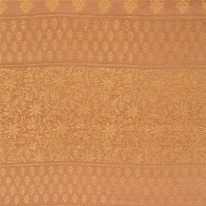 Sanskriti Vintage Brown Sarees Bollywood Pure Silk Woven Sari 5yd Craft Fabric