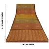 Sanskriti Vintage Indian Sarees Pure Silk Hand Embroidered Sari 5yd Craft Fabric
