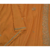 Sanskriti Vintage Indian Saree Art Silk Hand Embroidery Orange Sustainable Fabric Zari Sari