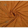 Sanskriti Vintage Indian Saree Art Silk Hand Embroidery Orange Sustainable Fabric Zari Sari