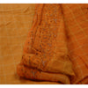 Sanskriti Vintage Peach Sarees 100% Pure Silk Hand Embroidered Fabric Sari