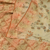 Sanskriti Vintage Peach Sarees Pure Silk Hand Beaded Woven Premium Sari Fabric