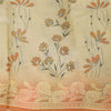Sanskriti Vintage Peach Sarees Pure Silk Hand Beaded Woven Premium Sari Fabric