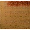 Sanskriti Vintage Sarees 100% Pure Silk Brown Woven Craft 5 Yard Fabric Sari