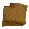 Sanskriti Vintage Sarees 100% Pure Silk Brown Woven Craft 5 Yard Fabric Sari