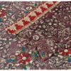 Sanskriti Vintage Purple Sarees Net Mesh Hand Embroidered Craft Fabric 5yrd Sari