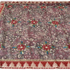 Sanskriti Vintage Purple Sarees Net Mesh Hand Embroidered Craft Fabric 5yrd Sari
