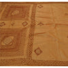 Sanskriti Vintage Brown Sarees 100% Pure Silk Hand Embroidered Craft Fabric Sari
