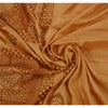 Sanskriti Vintage Brown Sarees 100% Pure Silk Hand Embroidered Craft Fabric Sari