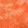 Sanskriti Vintage Orange Sarees Pure Silk Hand Beaded Premium Craft Fabric Sari
