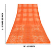 Sanskriti Vintage Orange Sarees Pure Silk Hand Beaded Premium Craft Fabric Sari