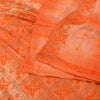 Sanskriti Vintage Orange Sarees Pure Silk Hand Beaded Premium Craft Fabric Sari