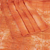 Sanskriti Vintage Orange Sarees Pure Silk Hand Beaded Premium Craft Fabric Sari