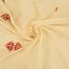 Sanskriti Vintage Cream Sarees Blend Silk Hand Beaded Craft Fabric Premium Sari
