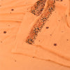 Sanskriti Vintage Peach Saree Pure Georgette Silk Hand Embroidery Sustainable Fabric Kundan Sari
