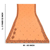 Sanskriti Vintage Peach Saree Pure Georgette Silk Hand Embroidery Sustainable Fabric Kundan Sari