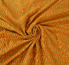 Sanskriti Vintage Mustard Sarees Blend Georgette Embroidered Sari Craft Fabric