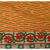 Sanskriti Vintage Mustard Sarees Blend Georgette Embroidered Sari Craft Fabric