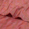 Sanskriti Vintage Pink Sarees Pure Silk Hand Woven Jamdani Sari 6yd Craft Fabric