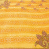 Sanskriti Vintage Indian Orange Saree 100% Pure Georgette Silk Hand Beaded Sustainable Fabric Premium Sari