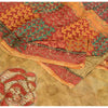 Sanskriti Vintage Indian Sarees Pure Georgette Hand Beaded Printed Sari Fabric