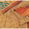 Sanskriti Vintage Indian Sarees Pure Georgette Hand Beaded Printed Sari Fabric