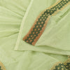 Sanskriti Vintage Pistachio Green Sarees Art Silk Embroidery Premium Sari Sustainable Fabric