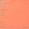Sanskriti Vintage Peach Indian Sarees Georgette Hand Beaded Fabric Cultural Sari