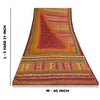 Sanskriti Vintage Sarees Crepe Hand Embroidered Kantha Printed Sari Craft Fabric