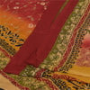 Sanskriti Vintage Sarees Crepe Hand Embroidered Kantha Printed Sari Craft Fabric
