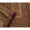 Vintage Indian Sarees Georgette Hand Embroidered Fabric Kantha Premium Sari