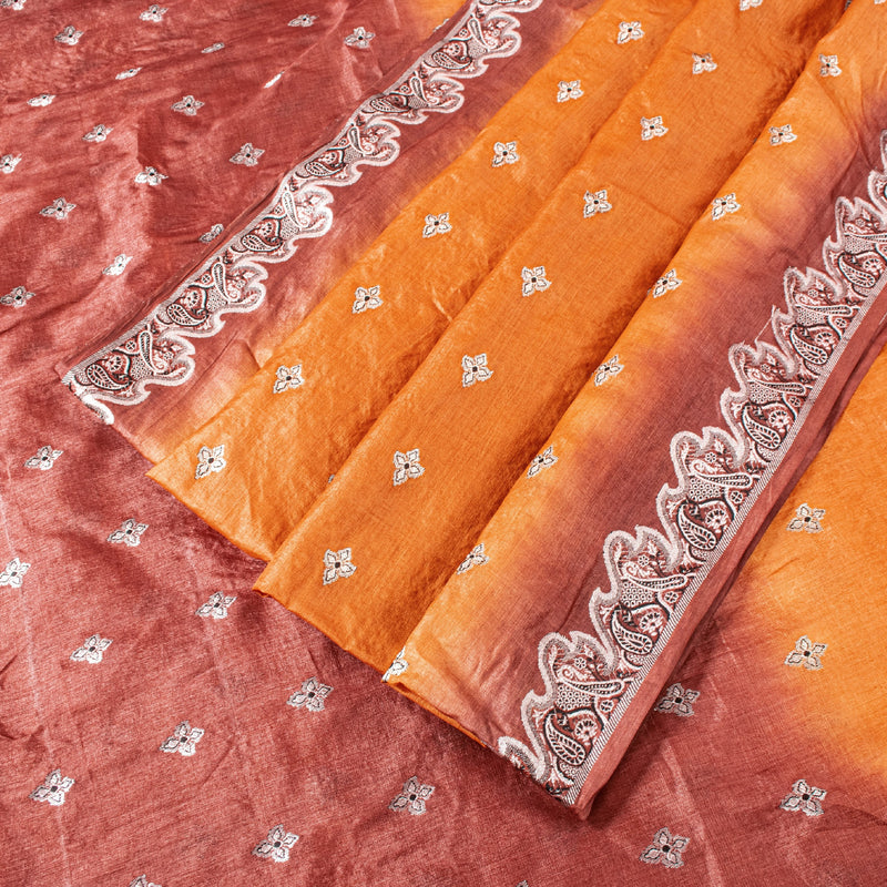 Sanskriti Vintage Indian Sarees Yellow Pure Silk Woven Craft Fabric HeritageSari