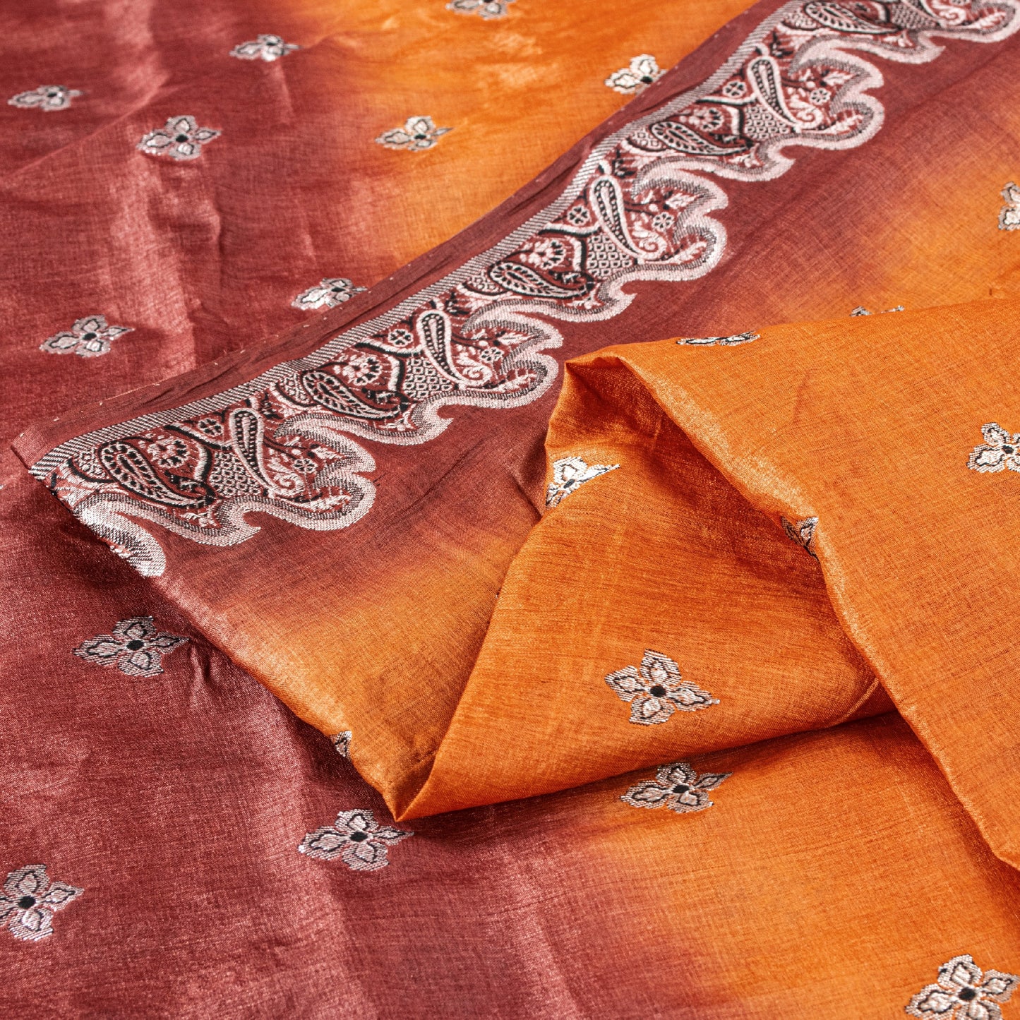 Sanskriti Vintage Indian Sarees Yellow Pure Silk Woven Craft Fabric HeritageSari
