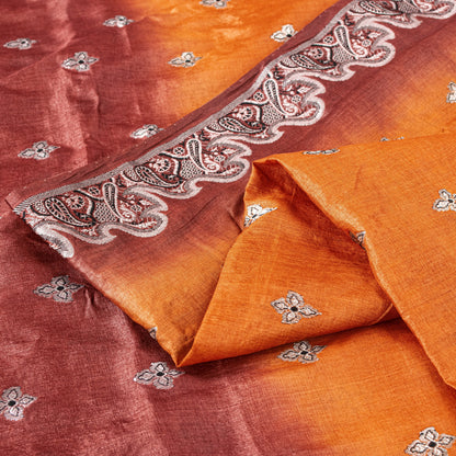 Sanskriti Vintage Indian Sarees Yellow Pure Silk Woven Craft Fabric HeritageSari