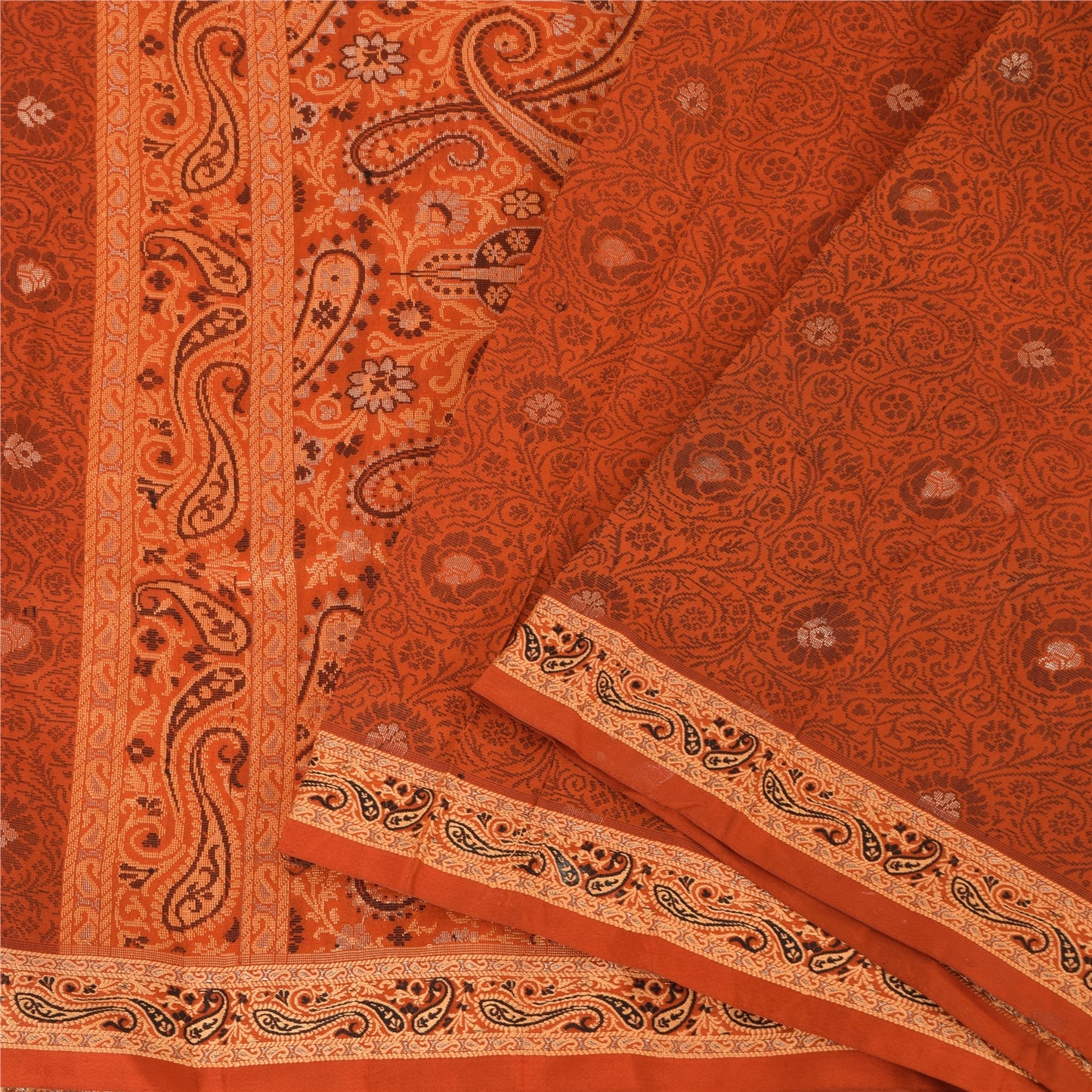 Sanskriti Vintage Indian Sarees Pure Silk Hand Woven Premium Sari Craft Fabric