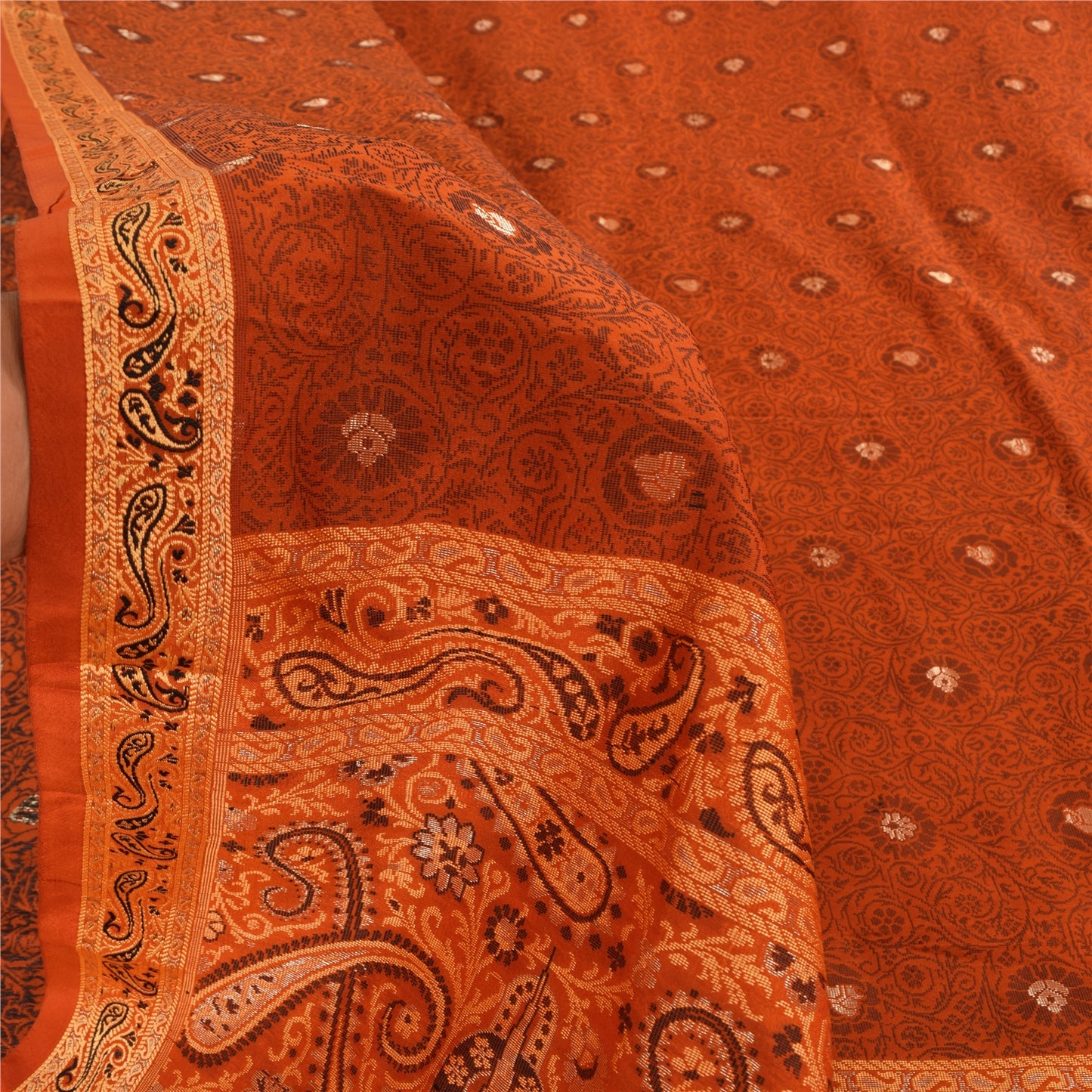 Sanskriti Vintage Indian Sarees Pure Silk Hand Woven Premium Sari Craft Fabric