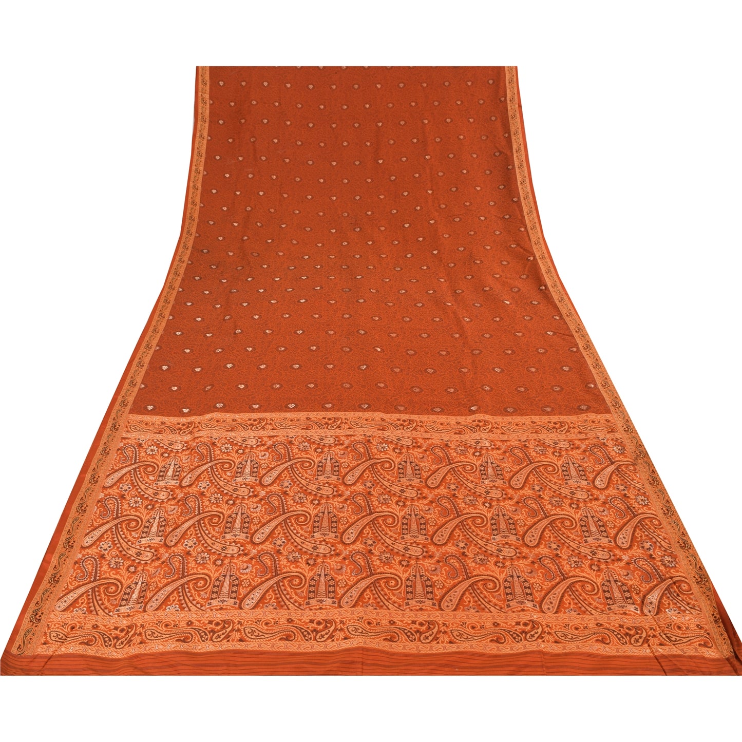 Sanskriti Vintage Indian Sarees Pure Silk Hand Woven Premium Sari Craft Fabric