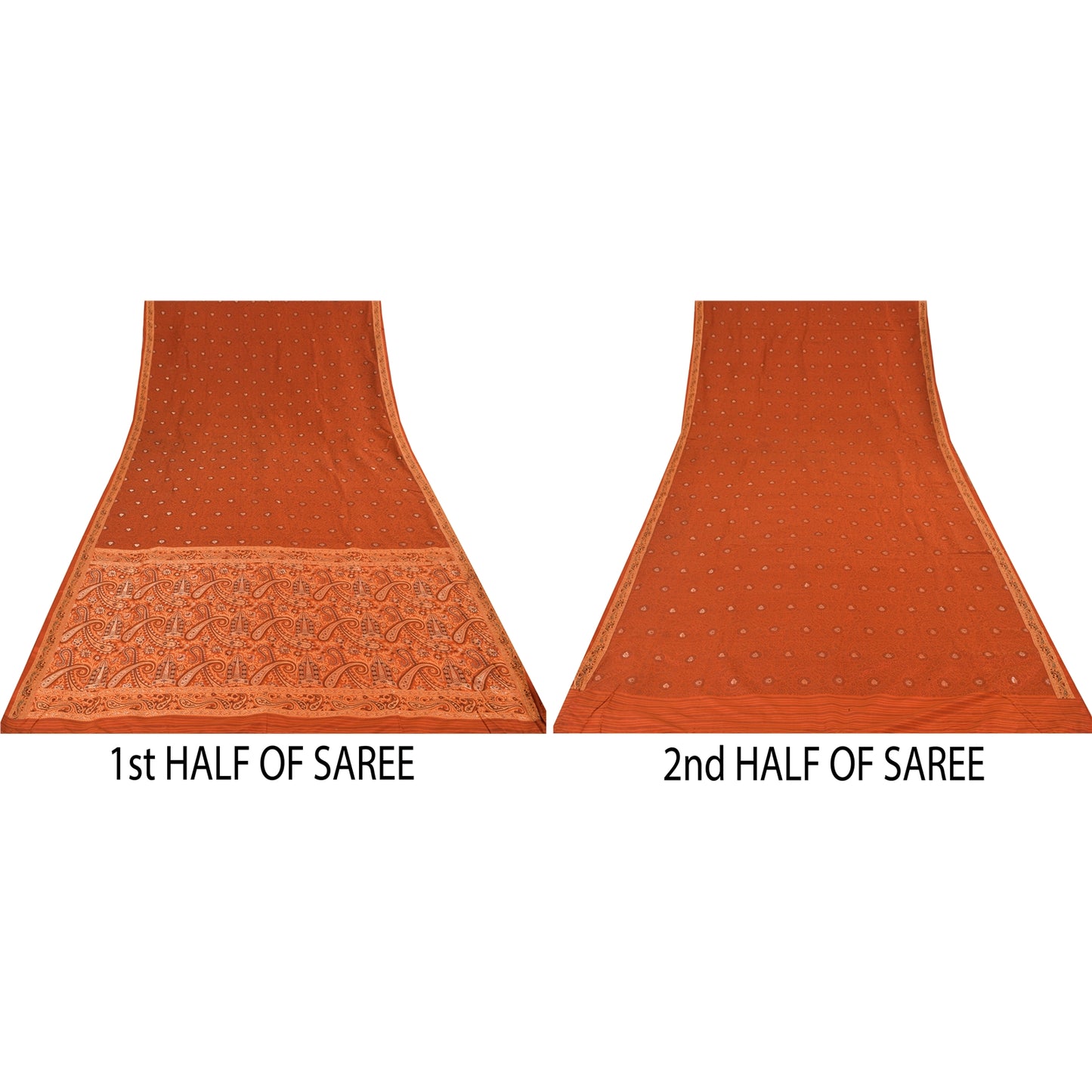 Sanskriti Vintage Indian Sarees Pure Silk Hand Woven Premium Sari Craft Fabric