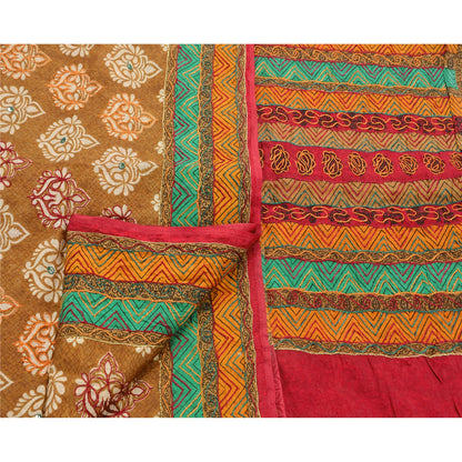 Sanskriti Vintage Sarees Art Silk Hand Beaded Craft Woven Fabric Premium Sari