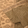 Sanskriti Vintage Brown/Cream Sarees Pure Cotton Printed Sari 5+ yd Craft Fabric