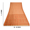 Sanskriti Vintage Sarees 100% Pure Silk Woven Craft Fabric Premium Peach Sari