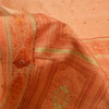 Sanskriti Vintage Sarees 100% Pure Silk Woven Craft Fabric Premium Peach Sari