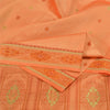 Sanskriti Vintage Sarees 100% Pure Silk Woven Craft Fabric Premium Peach Sari