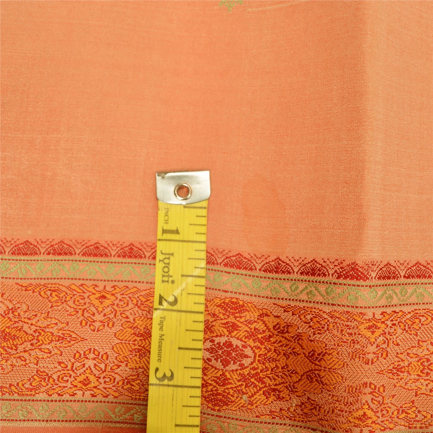 Sanskriti Vintage Sarees 100% Pure Silk Woven Craft Fabric Premium Peach Sari
