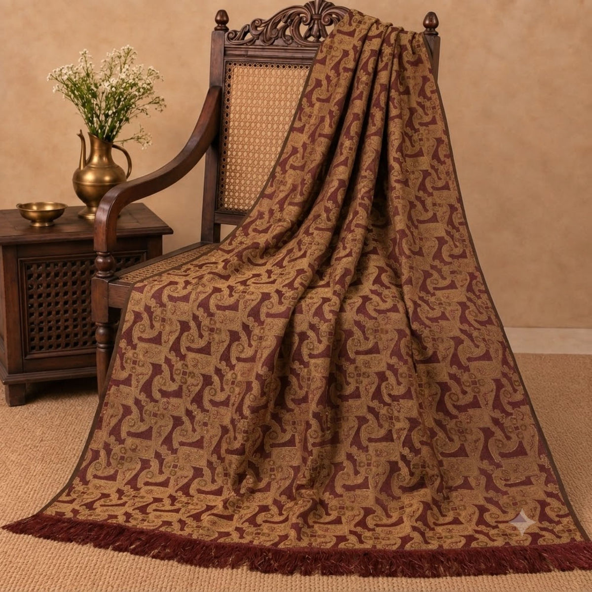 Sanskriti Vintage Hand Beaded-Woven Pure Organza Silk Saree Red Sari 5+Yd Fabric