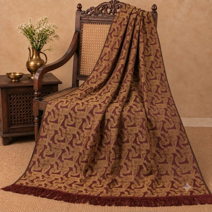 Sanskriti Vintage Hand Beaded-Woven Pure Organza Silk Saree Red Sari 5+Yd Fabric