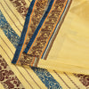 Sanskriti Vintage Craft Fabric Cream Baluchari Woven Sarees Pure Silk 5+YD Sari