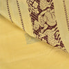 Sanskriti Vintage Craft Fabric Cream Baluchari Woven Sarees Pure Silk 5+YD Sari