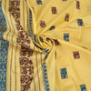 Sanskriti Vintage Craft Fabric Cream Baluchari Woven Sarees Pure Silk 5+YD Sari